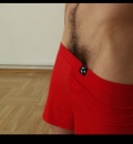 in red