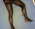 black pantyhose